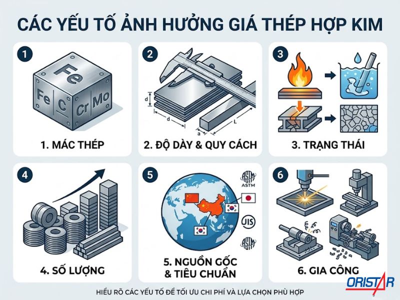 Giá thép hợp kim phụ thuộc vào yếu tố nào?